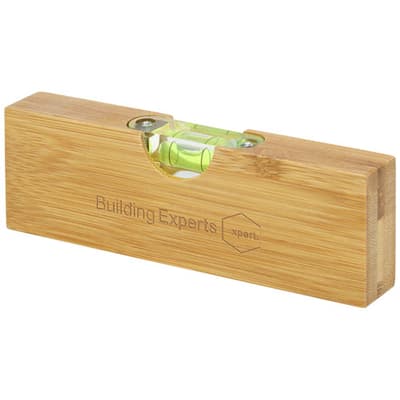 Custom Printed Flush bamboo spirit level with bottle opener
