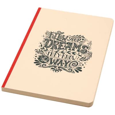 Promotional Liliana A5 sugarcane and RPET soft cover notebook