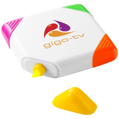 Promotional Trafalgar square-shaped 4-colour highlighter