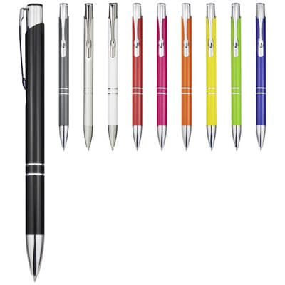 Promotional Moneta aluminium click ballpoint pen (blue ink)