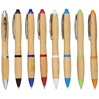 Promotional Nash bamboo ballpoint pen (blue ink)