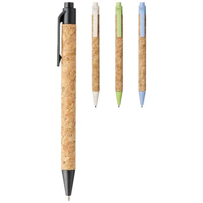 Promotional Midar cork and wheat straw ballpoint pen (black ink)