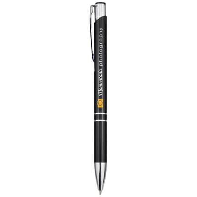 Promotional Moneta aluminium click ballpoint pen (black ink)