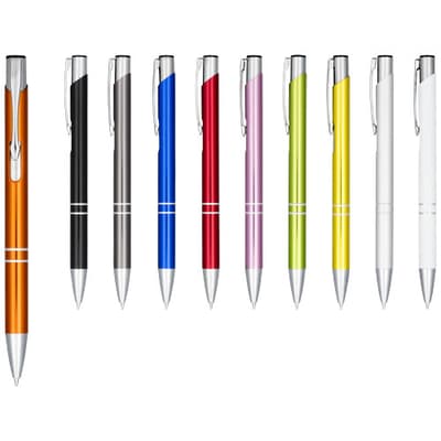 Promotional Moneta anodized aluminium click ballpoint pen (black ink)