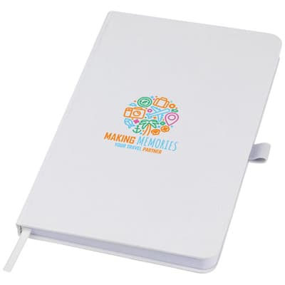 Promotional Fabianna crush paper hard cover notebook