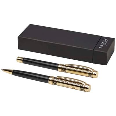Promotional Legato ballpoint and rollerball pen set (blue ink)
