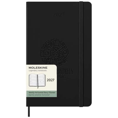 Promotional Moleskine horizontal hard cover 12 month L weekly planner