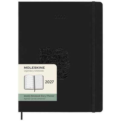 Promotional Moleskine hard cover 12 month XL weekly planner