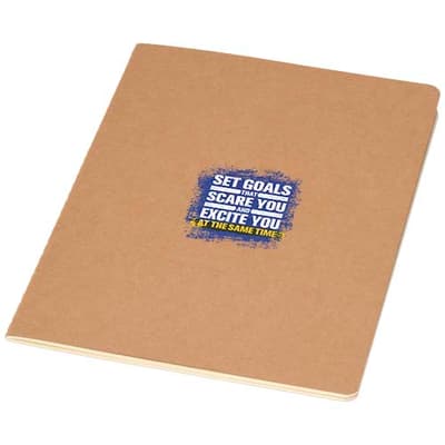 Promotional Slyk A5 kraft cahier notebook with ruled pages