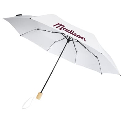 Branded Birgit 21'' foldable windproof recycled PET umbrella