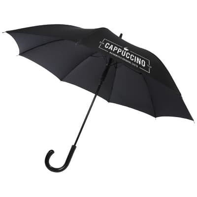 Promotional Fontana 23" auto open umbrella with carbon look and crooked handle