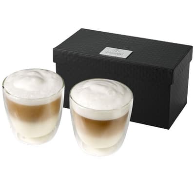 Custom Printed Boda 2-piece glass coffee cup set