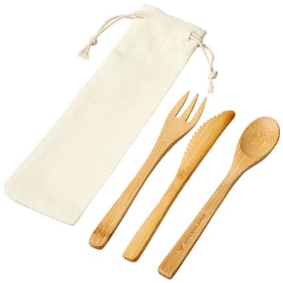 Promotional Celuk bamboo cutlery set