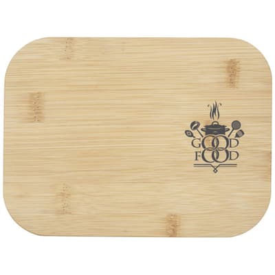 Custom Printed Roby 1000 ml glass lunch box with bamboo lid
