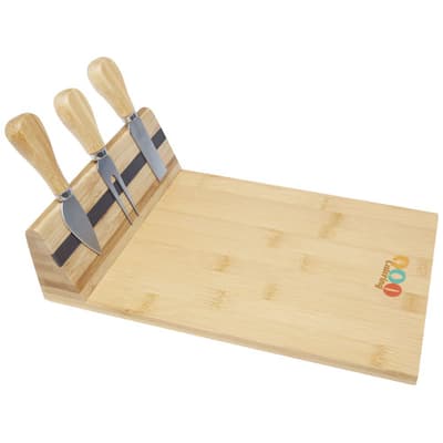 Promotional Mancheg bamboo magnetic cheese board and tools