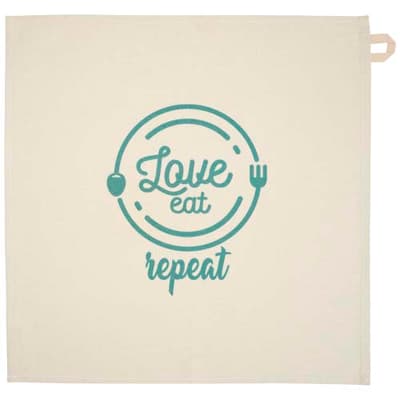 Branded Alora 200 g/m² recycled cotton kitchen towel