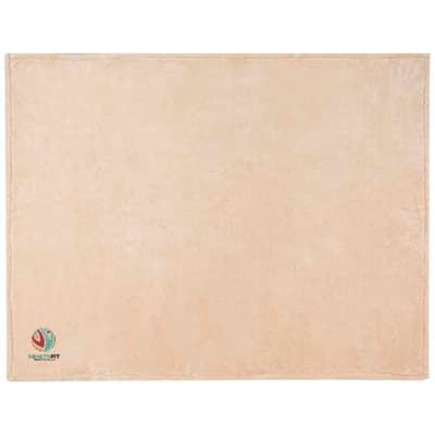 Branded Ashen GRS recycled sherpa blanket