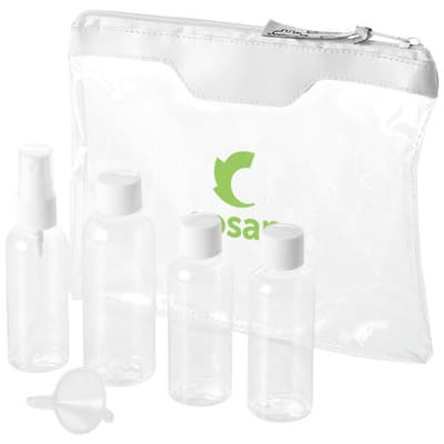 Custom Printed Traveler airline approved travel bottle set
