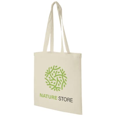Custom Branded Madras 140 g/m² cotton tote bag 7L