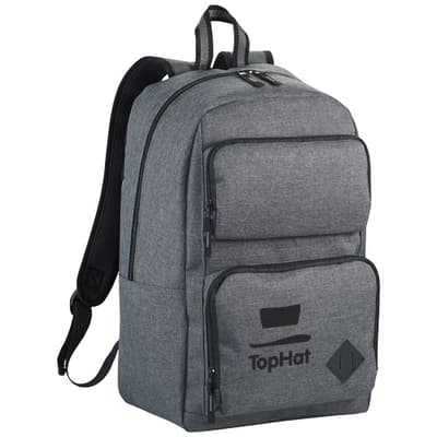 Custom Branded Graphite Deluxe 15" laptop backpack 20L
