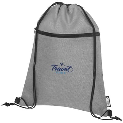 Custom Branded Ross RPET drawstring bag 5L