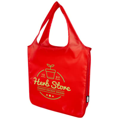 Custom Branded Ash RPET large foldable tote bag 14L
