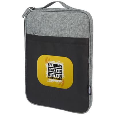 Branded Reclaim 14" GRS recycled two-tone laptop sleeve 2.5L