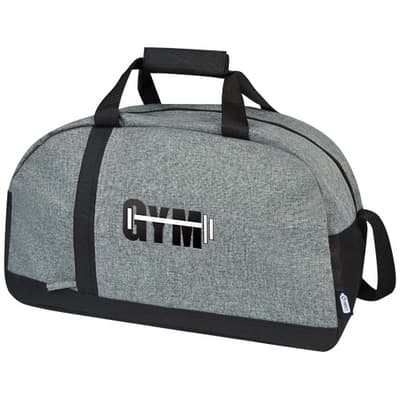 Custom Branded Reclaim GRS recycled two-tone sport duffel bag 21L