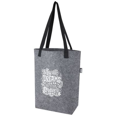 Custom Branded Felta GRS recycled felt tote bag with wide bottom 12L