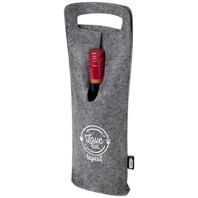 Custom Branded Felta 75 cl GRS recycled felt wine bag
