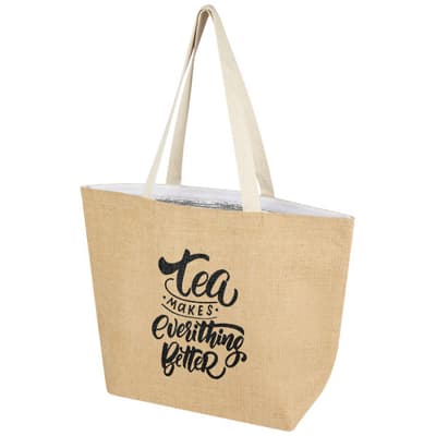 Custom Branded Juta 300 g/m² jute cooler tote bag 12L