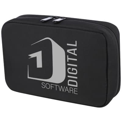 Custom Branded Rise GRS recycled organiser pouch