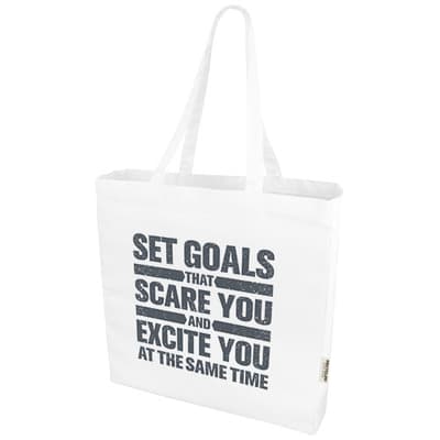 Custom Branded Odessa 220 g/m² GRS recycled tote bag 13L