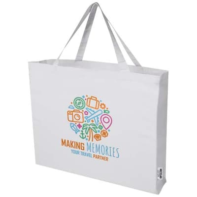 Custom Branded Odessa 220 g/m² GRS recycled cotton tote bag 40L