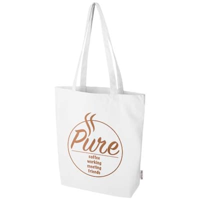 Custom Branded Florida 270 g/m² GRS recycled tote bag 10L