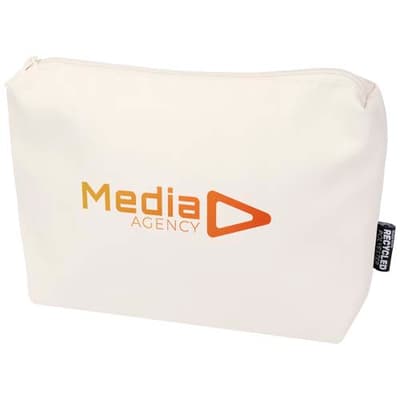 Custom Branded Trip Aware™ recycled travel toiletry pouch 2L
