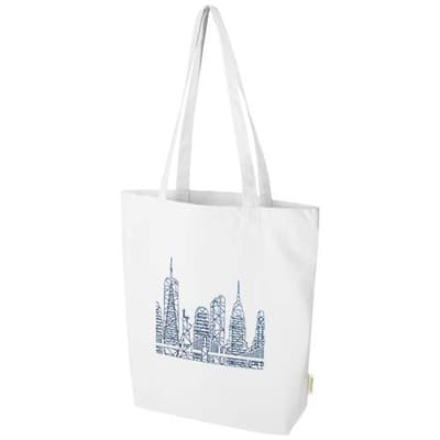 Odisha 180 g/m² OCS organic wide bottom tote bag 11L 
