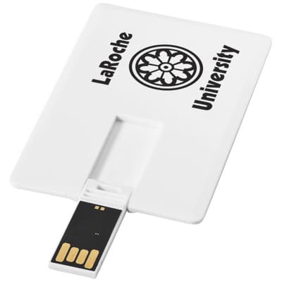 Branded Slim card-shaped 4GB USB flash drive