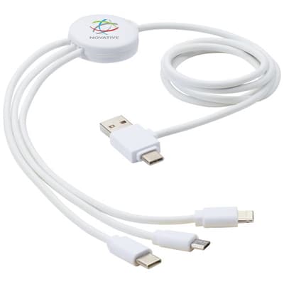 Branded Pure 5-in-1 charging cable with antibacterial additive