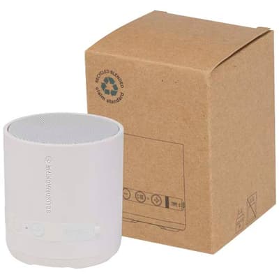 Branded Hunor 3W recycled plastic wireless speaker
