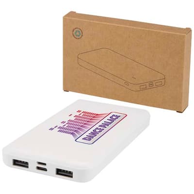 Branded Intan 10.000 mAh 10W recycled plastic power bank