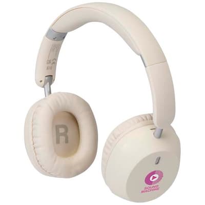 Branded Hoggar recycled plastic over-ear foldeable ANC and ENC headphones