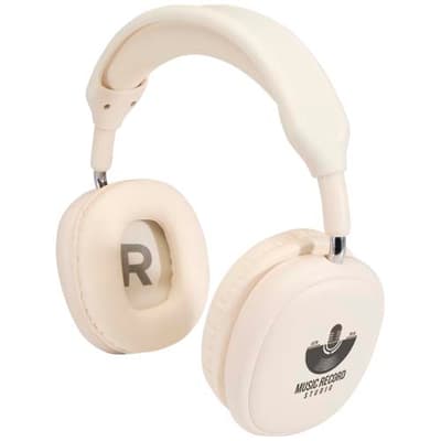 Branded Alzir recycled plastic over-ear wireless Bluetooth headset
