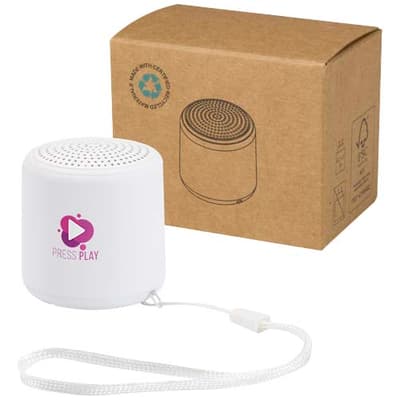 Branded Velkis 3W recycled plastic wireless Bluetooth speaker