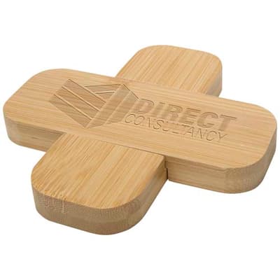 Promotional Croc bamboo trivet - small