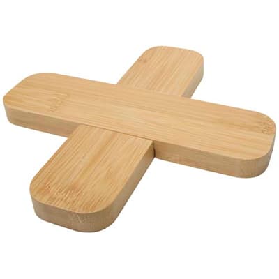 Promotional Croc bamboo trivet - large