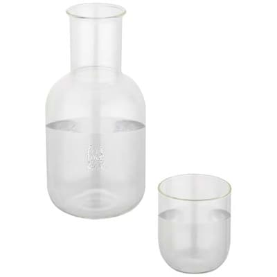 Custom Printed Amelie glass carafe and cup set with matt finish