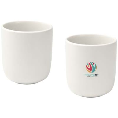 Custom Printed Male 200 ml ceramic cups with matt finish - set of 2