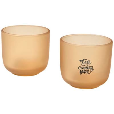Custom Printed Male 200 ml glass cups with matt finish - set of 2