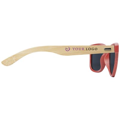 Custom Printed Sun Ray bamboo sunglasses